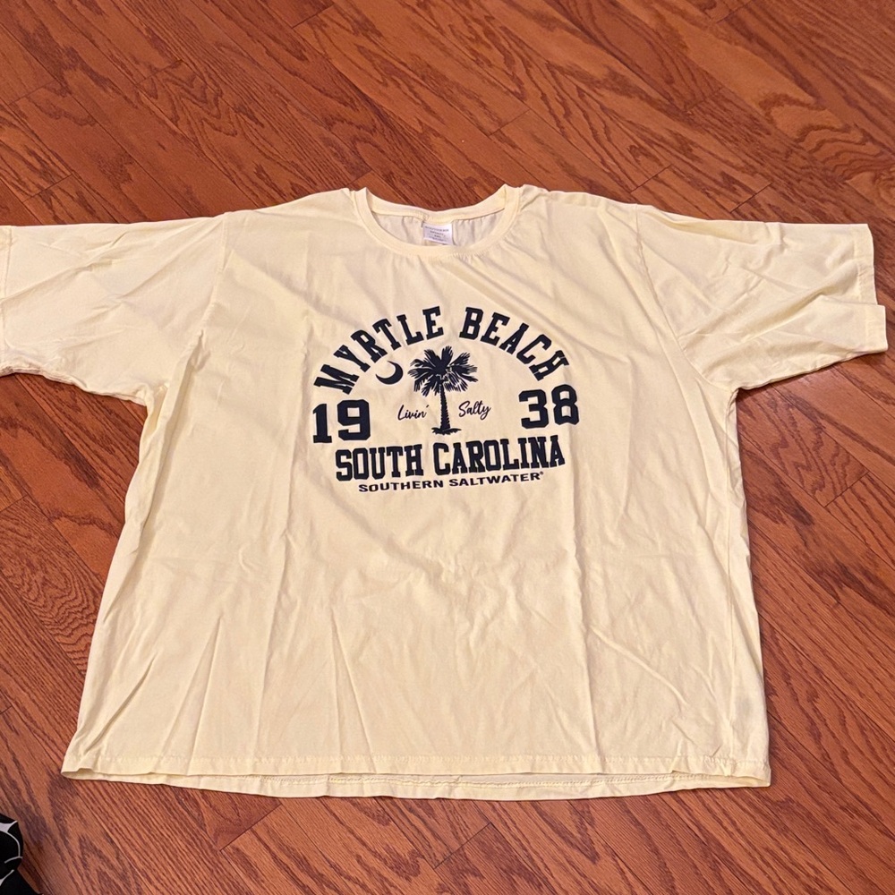 Yellow Myrtle Beach Tee Size 5X EUC